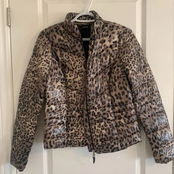 Vero Moda Jackets Coats Vero Moda Cheetah Print Puffer